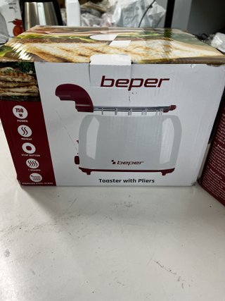 Tostadora Beper 750W pinzas acero 7 niveles
