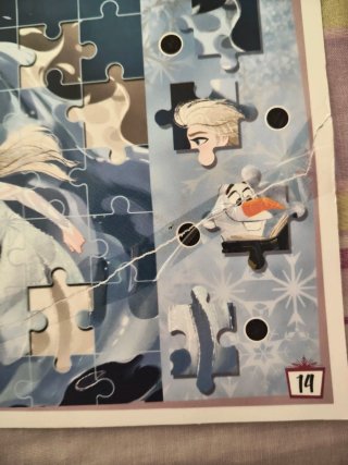 Lote Frozen: Puzzle 104 peças e Régua