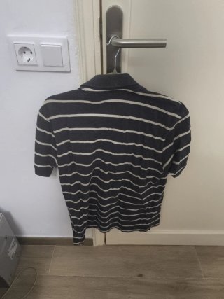 Polo Lacoste Talla 5 Rayas Grises
