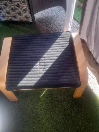 Reposapiés Ikea Madera Negro