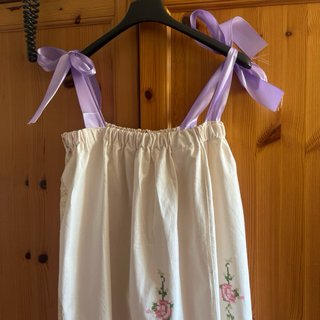 Abito in cotone ricamato, punto croce e