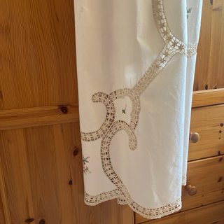 Abito in cotone ricamato, punto croce e