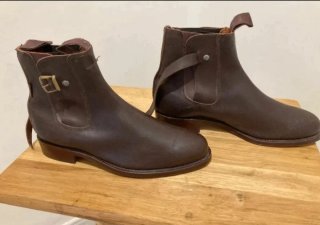 Botines de cuero marrón talla 41