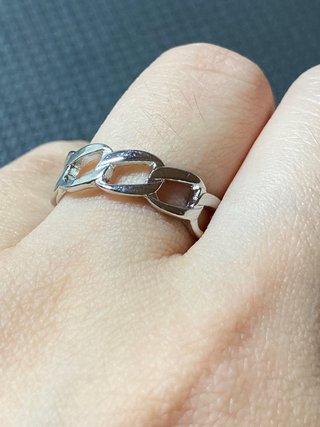Anillo Acero Cadena Talla 18