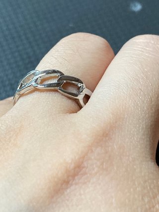 Anillo Acero Cadena Talla 18