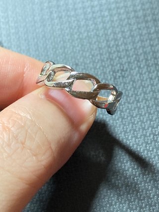 Anillo Acero Cadena Talla 18