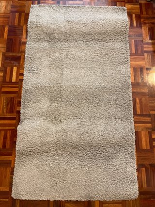 Alfombra gris pelo corto poliéster