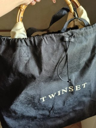 Twinset Borsa Sacco Nuova Beige/Marrone