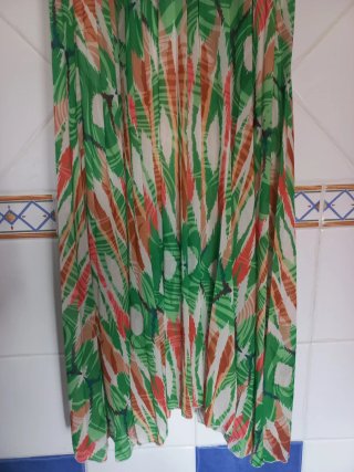 Vestido largo plisado