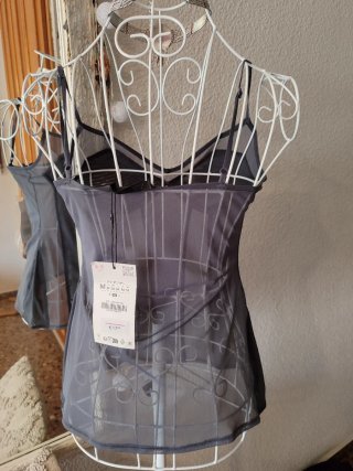 Corpiño Zara gris de malla