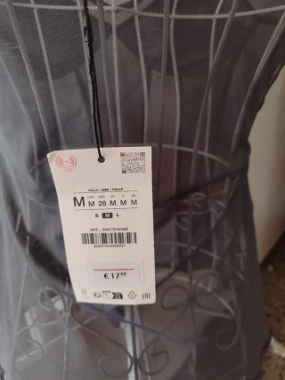 Corpiño Zara gris de malla
