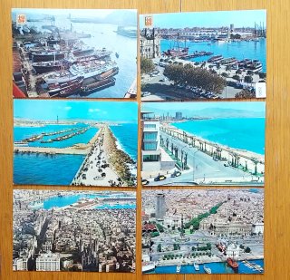 6 Postales Puerto de Barcelona Antiguas