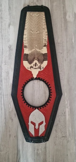 Corbata de piel personalizada para depósito moto