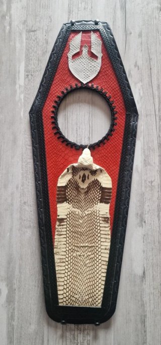Corbata de piel personalizada para depósito moto