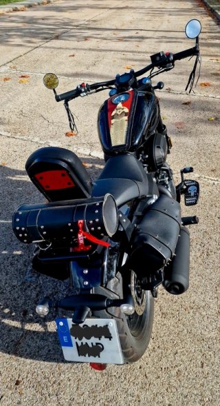 Corbata de piel personalizada para depósito moto