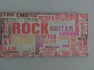 Cuadro Estilos Musicales Rock 80x40