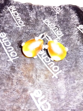 Pendientes Plata Antigua Marrones y Dorados
