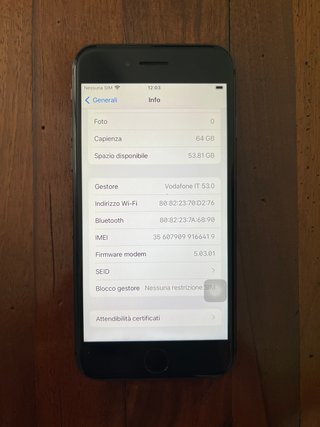 iPhone 8 funzionante grigio siderale 64 gb