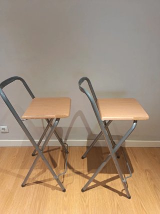 Sillas altas madera y metal