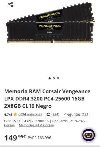 Corsair Vengeance LPX DDR4 2x8GB
