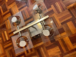 Lámparas de salón metálicas y cristal