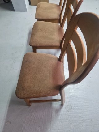 Juego de 3 sillas de comedor madera