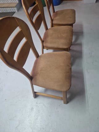 Juego de 3 sillas de comedor madera