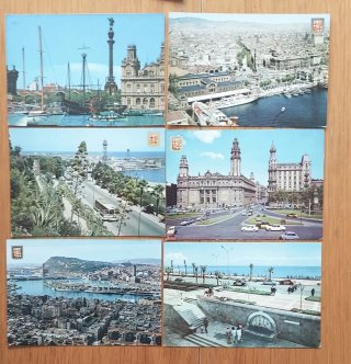 6 Postales Puerto de Barcelona