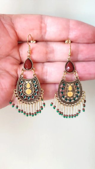 Orecchini vintage stile bohémien etnico
