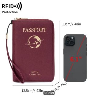 Porta pasaporte y monedero