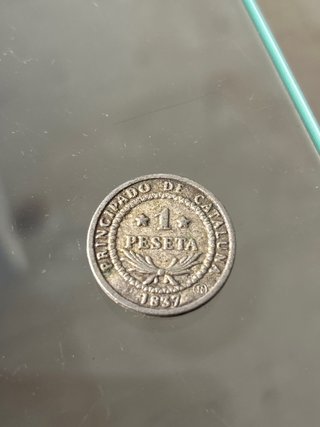 Moneda 1 peseta año 1837