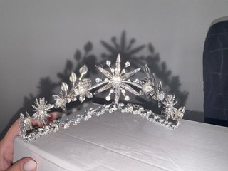 Tiara Novia Plata Estrellas