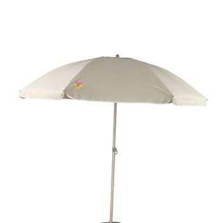 Sombrilla playa gris/blanco Ø220 poliéster tubo XL