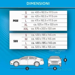 Telone antigrandine per auto