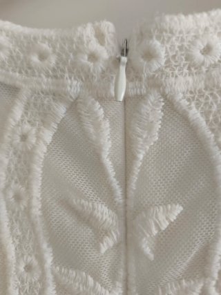 Vestido blanco encaje largo