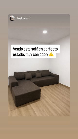 Sofá modular marrón tela