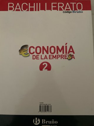 Economía de la empresa, Bachillerato 2