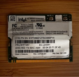Adattatore Intel PRO/Wireless LAN 2100 3B Mini PCI