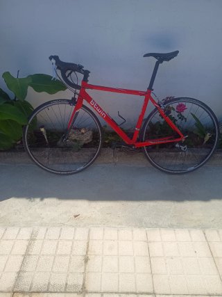 Bicicleta de carretera Triban Roja