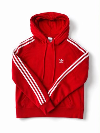 Sudadera Adidas Originals Roja Capucha Talla XS