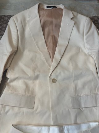 Traje de lino hombre beige