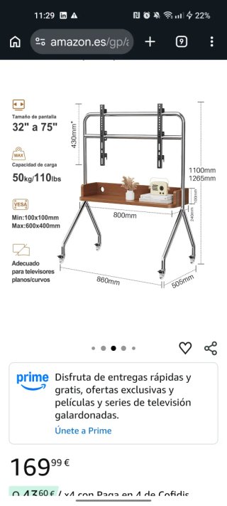 Soporte TV con ruedas