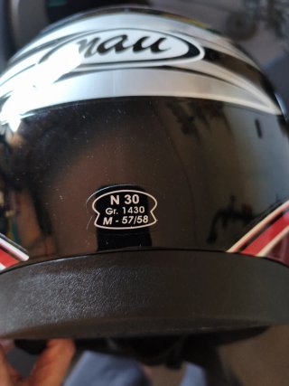 Casco Moto Nau N30 Talla M Negro/Rojo