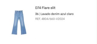 Vaqueros Stradivarius D74 Flare Slit Azul Claro 36