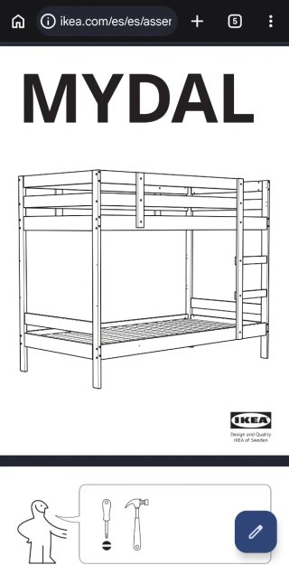 Litera Ikea MYDAL Madera