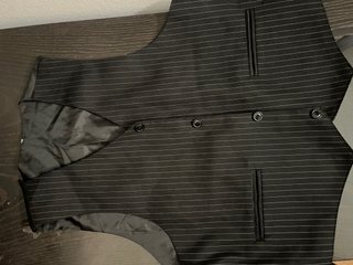 Gilet elegante gessato nero bimbo