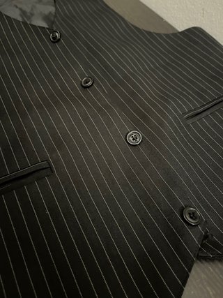 Gilet elegante gessato nero bimbo