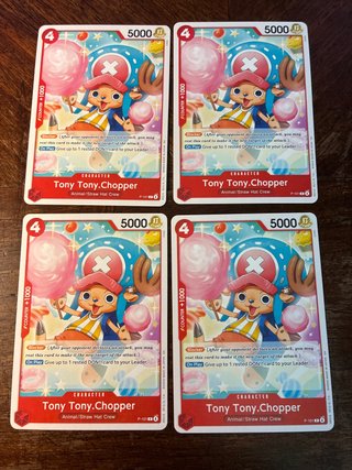 4x Tony Tony Chopper P-101 Carta One Piece