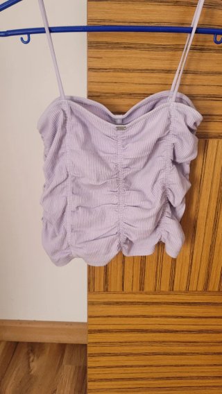 Top lila fruncido Pull&Bear