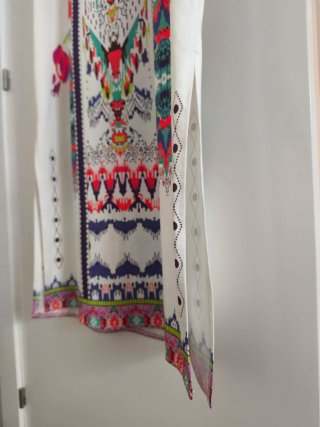 Abito etnico multicolore taglia unica